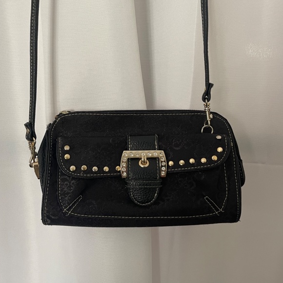 Kathy Van Zealand Handbags - Kathy Van Zealand Jacquard Black Crossbody Bag